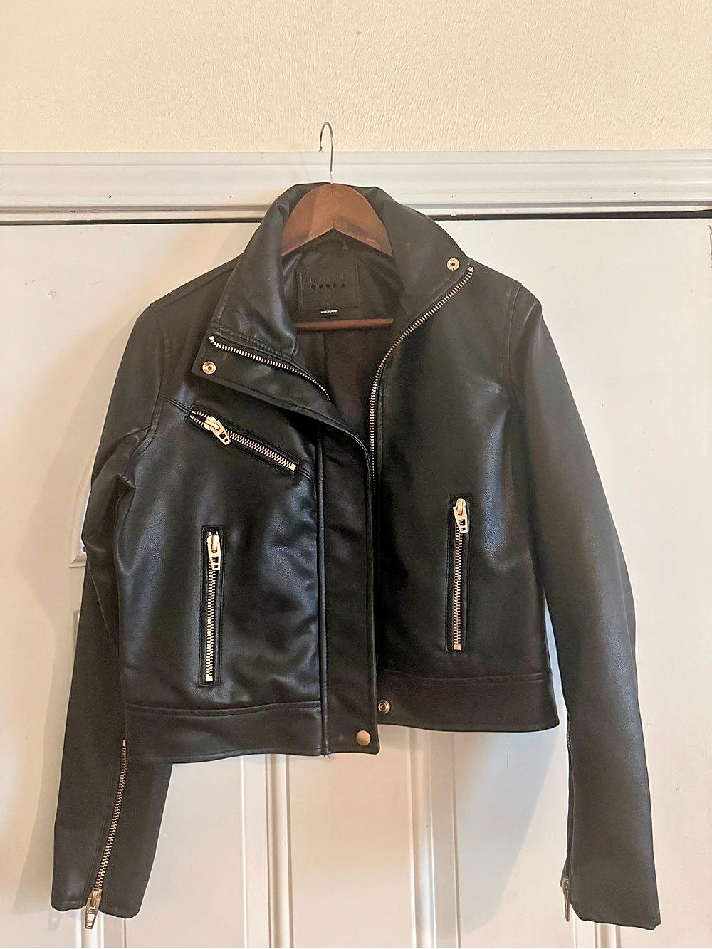 BLANKNYC Vegan Leather Moto Jacket Black Size Medium
